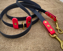 Load image into Gallery viewer, Mud-proof hands-free dog leash, 2 colors &amp; deluxe brass fittings - choose your colors &amp; length
