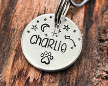 Load image into Gallery viewer, hand-stamped pet id tag
