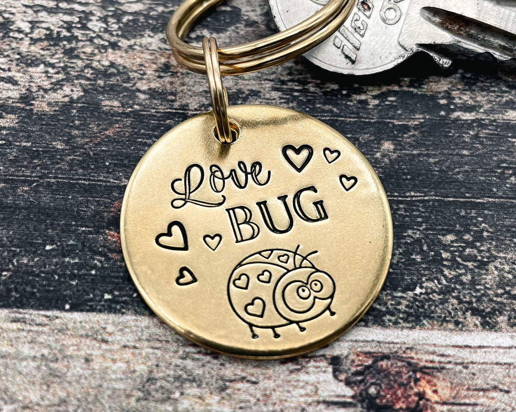 Love Bug keychain, cute gift idea for Valentine's Day