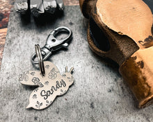 Load image into Gallery viewer, hand stamped dog id tag
