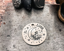Load image into Gallery viewer, moon pet id tag handmade
