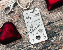Load image into Gallery viewer, Valentine dog keychain, cute dog lover gift idea
