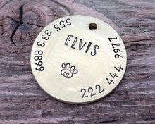 Load image into Gallery viewer, Medical alert dog id tag, hand stamped
