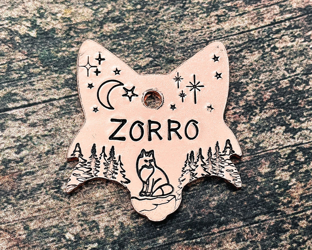 fox dog id tag with phone number