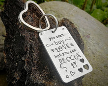 Load image into Gallery viewer, Rescue dog keychain, handmade dog lover gift
