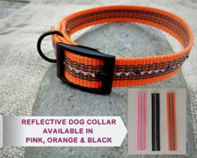 Load image into Gallery viewer, Reflective Adjustable Dog Collar With Black Buckle
