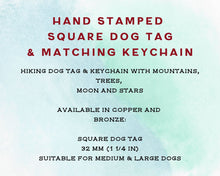 Load image into Gallery viewer, Dog tag &amp; matching keychain, handmade dog lover gift idea
