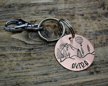 Load image into Gallery viewer, Dog tag with matching keychain, handmade dog lover gift idea
