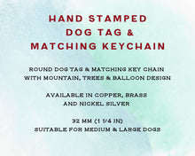 Load image into Gallery viewer, Dog tag with matching keychain, handmade dog lover gift idea
