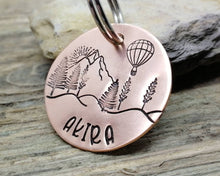 Load image into Gallery viewer, Dog tag with matching keychain, handmade dog lover gift idea
