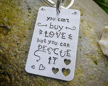 Load image into Gallery viewer, Rescue dog keychain, handmade dog lover gift
