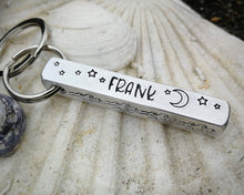 Load image into Gallery viewer, Pet memorial keychain, handmade dog loss gift with date
