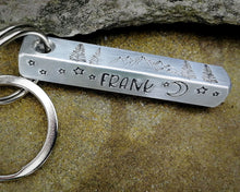 Load image into Gallery viewer, Pet memorial keychain, handmade dog loss gift with date
