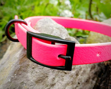 Load image into Gallery viewer, Mud-proof small dog collar, adjustable buckle collar with black fittings
