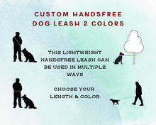 Load image into Gallery viewer, Mud-proof hands-free dog leash, 2 colors - choose your colors &amp; length
